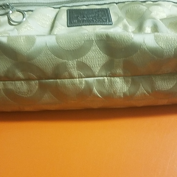 Coach gold metallic signature canvas tote - Picture 6 of 7